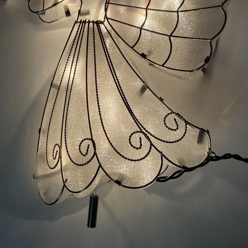 BEAUTIFUL TRIMMING TRADITIONS SPARKLING SILVER LIGHTED ANGEL TREE TOPPER 9